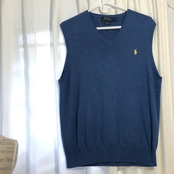 Polo by Ralph Lauren Blue Sweater Vest - Picture 3 of 8